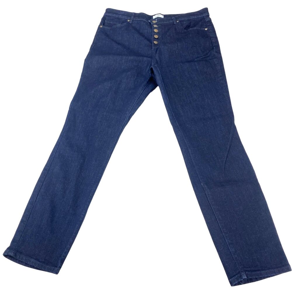 LOFT Modern Skinny Button Fly‎ Jeans Women 14 Blue Denim